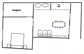 2-roomed apartment Aranci
