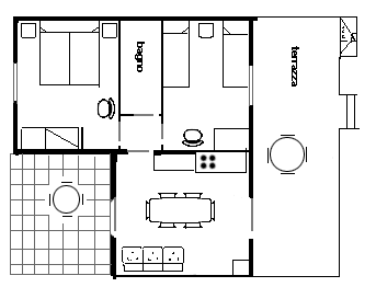 3-roomed apartment